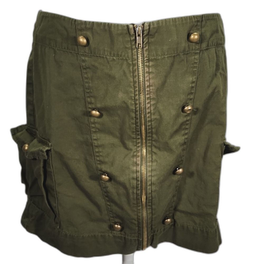 Mimi Chica zip front cargo mini skirt